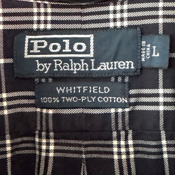 Vintage Polo Ralph Lauren Men's Plaid Cotton Shirt - Picture 5 of 6